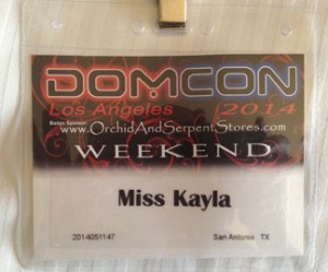 I now have a Domcon LA badge to go with My Atlanta one from this past fall.